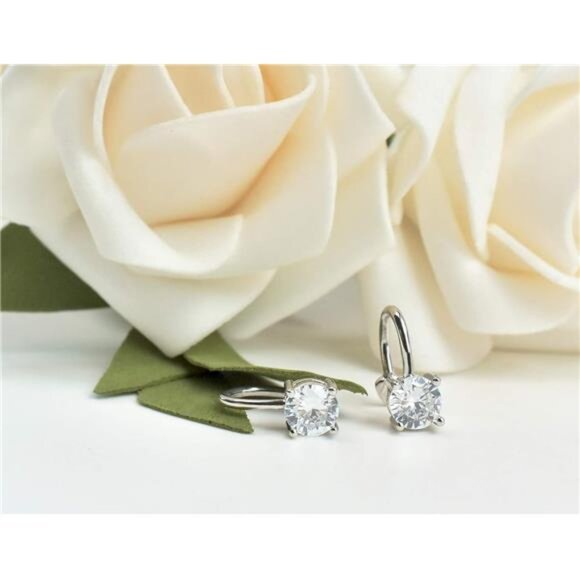 Sterling Silver CZ Ear Cuffs • Hypoallergenic • Non-Piercing - Picture 2 of 7